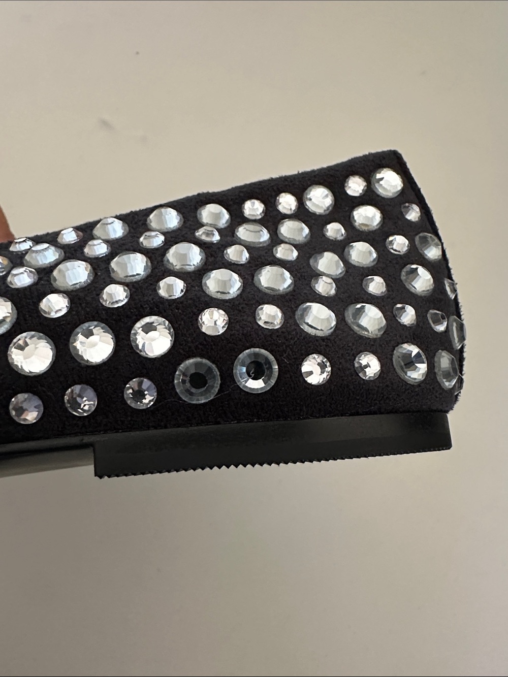 H&M Black Crystal-Studded Women's Ballet Flats - Picture 2 of 5